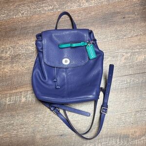 Coach F24385 French Blue Park Leather Backpack